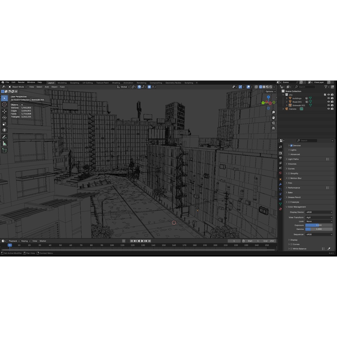 Modern Urban Street Environment 3D Model – Realistic City Scene, Blender - View 28