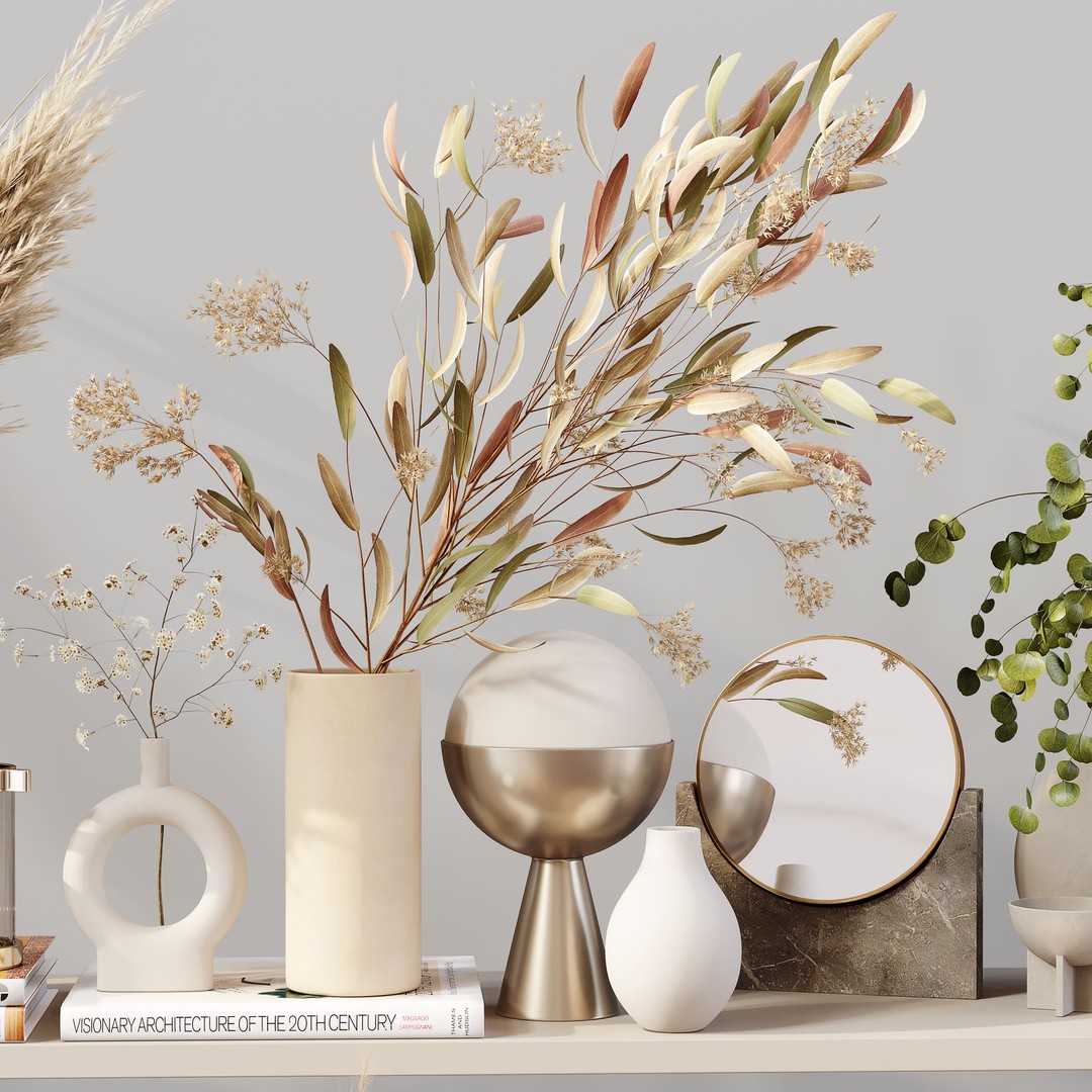 Decorative Set 214 3D Model – Low Poly Architectural Decoration, OBJ - View 6