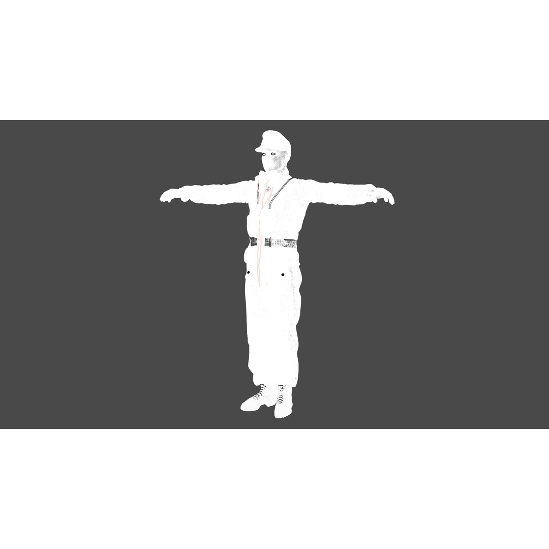 German Panzer Crew Soldier 3D Model – Low Poly Game Ready, FBX