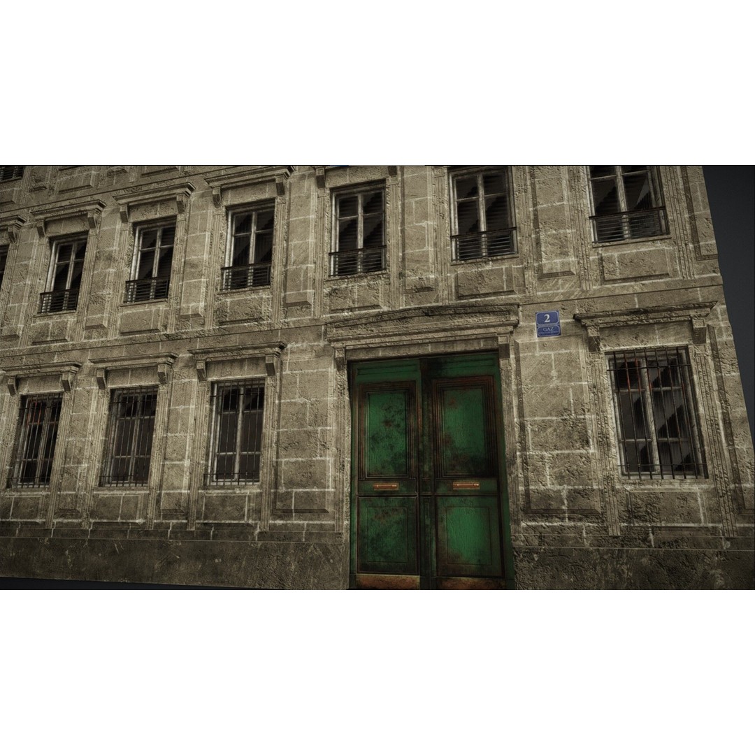 Old Paris Building 3D Model – Low Poly Architectural Asset, FBX - View 10