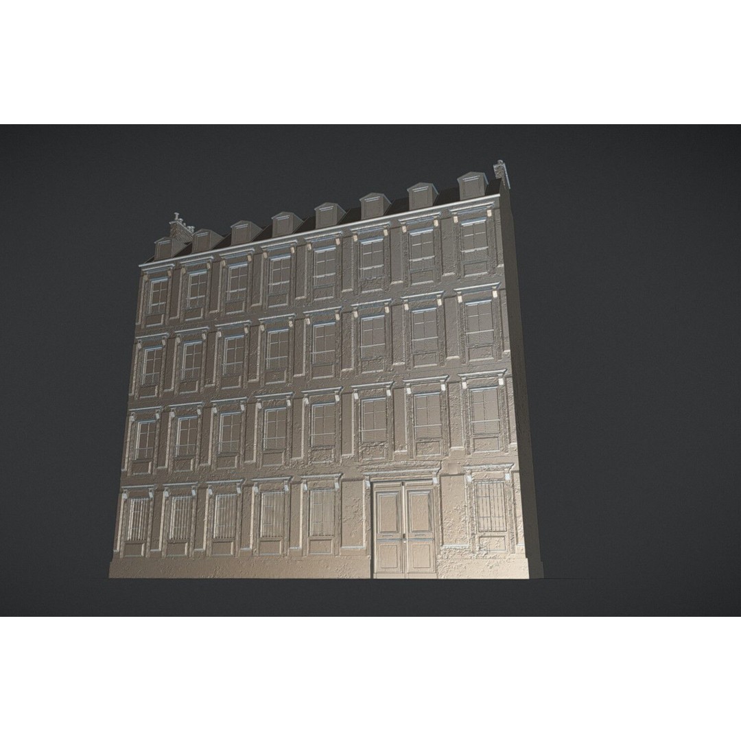 Old Paris Building 3D Model – Low Poly Architectural Asset, FBX - View 9