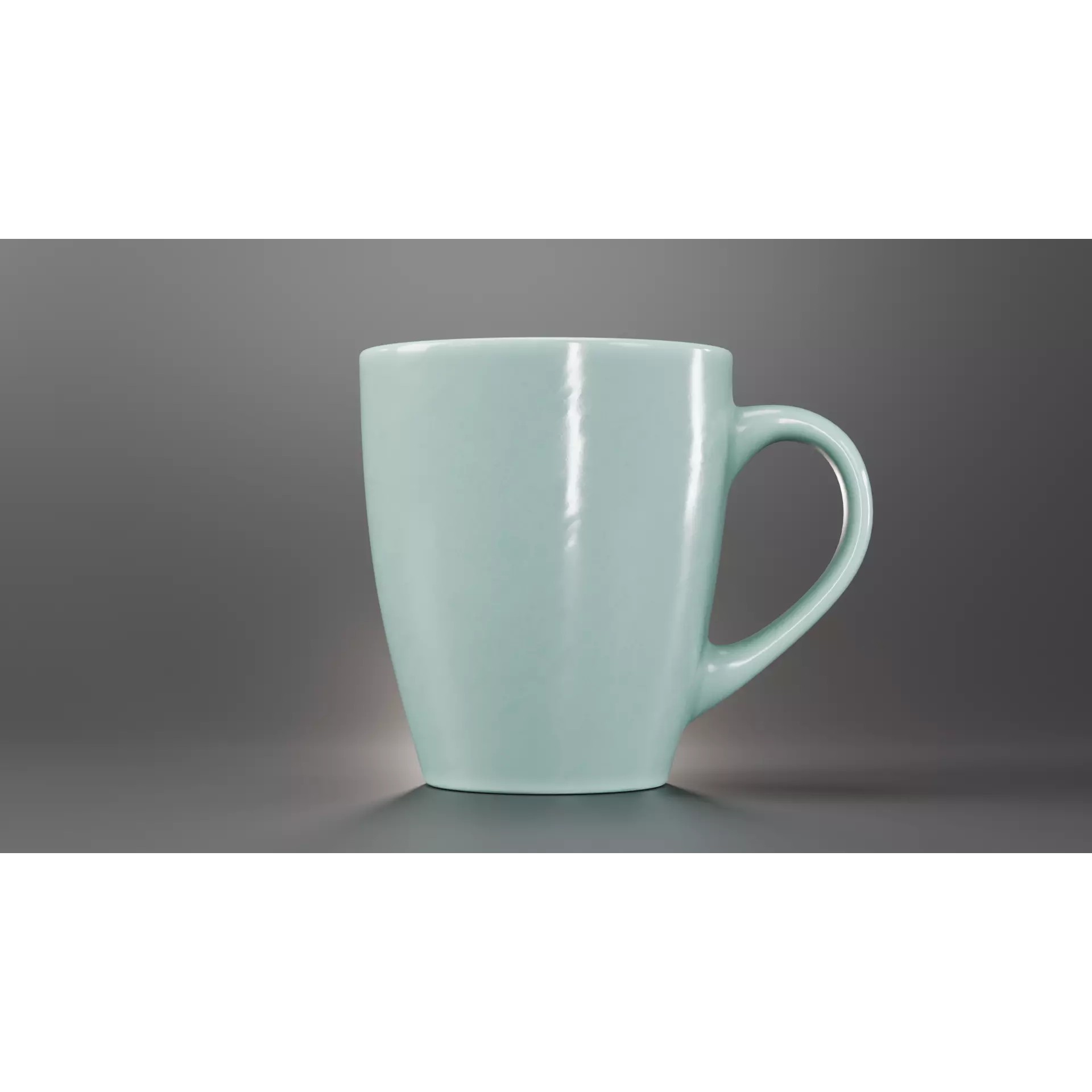 Green Coffee Cup - Low-Poly Game-Ready 3D Model - View 8