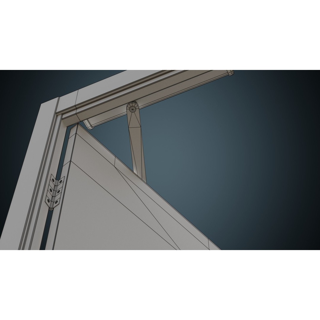 Hospital Door 3D Model – Low Poly Architectural Asset, FBX, OBJ