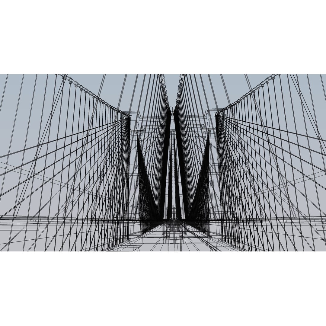 Brooklyn Bridge 3D Model – Low Poly Architectural Asset, FBX