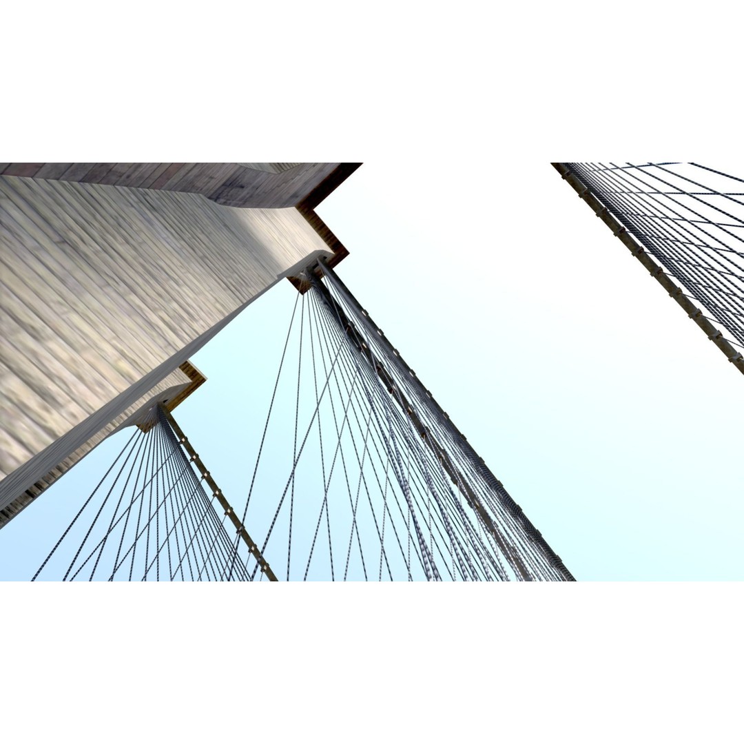 Brooklyn Bridge 3D Model – Low Poly Architectural Asset, FBX - View 12