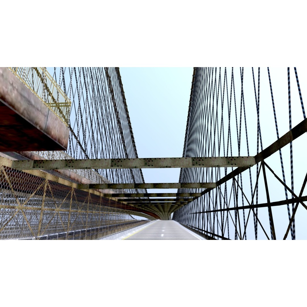 Brooklyn Bridge 3D Model – Low Poly Architectural Asset, FBX - View 16