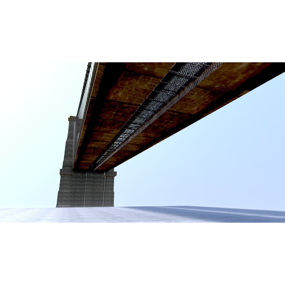 Brooklyn Bridge 3D Model – Low Poly Architectural Asset, FBX - View 20