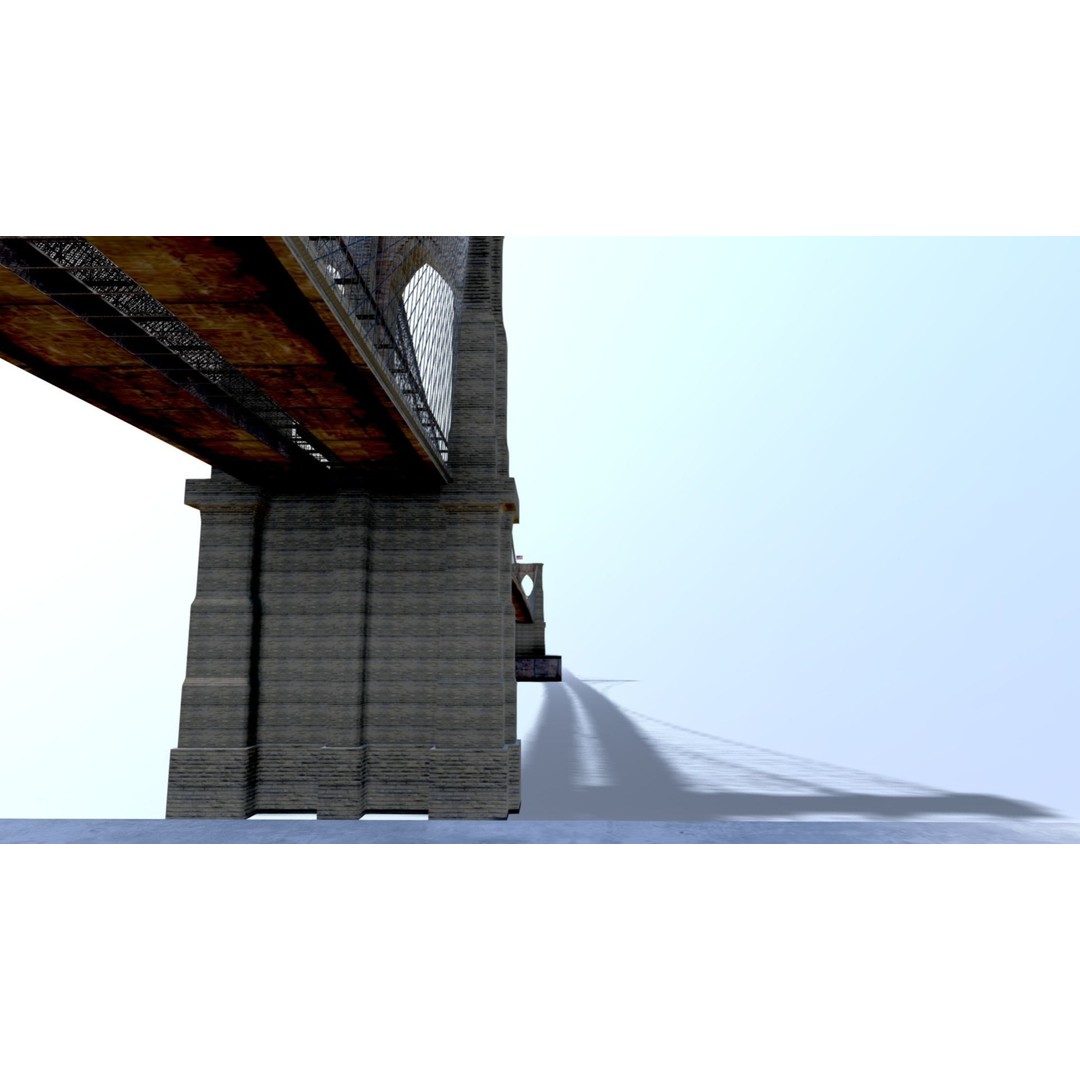 Brooklyn Bridge 3D Model – Low Poly Architectural Asset, FBX - View 21