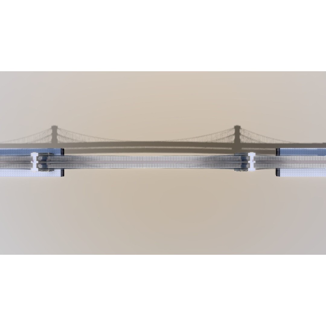 Brooklyn Bridge 3D Model – Low Poly Architectural Asset, FBX - View 23