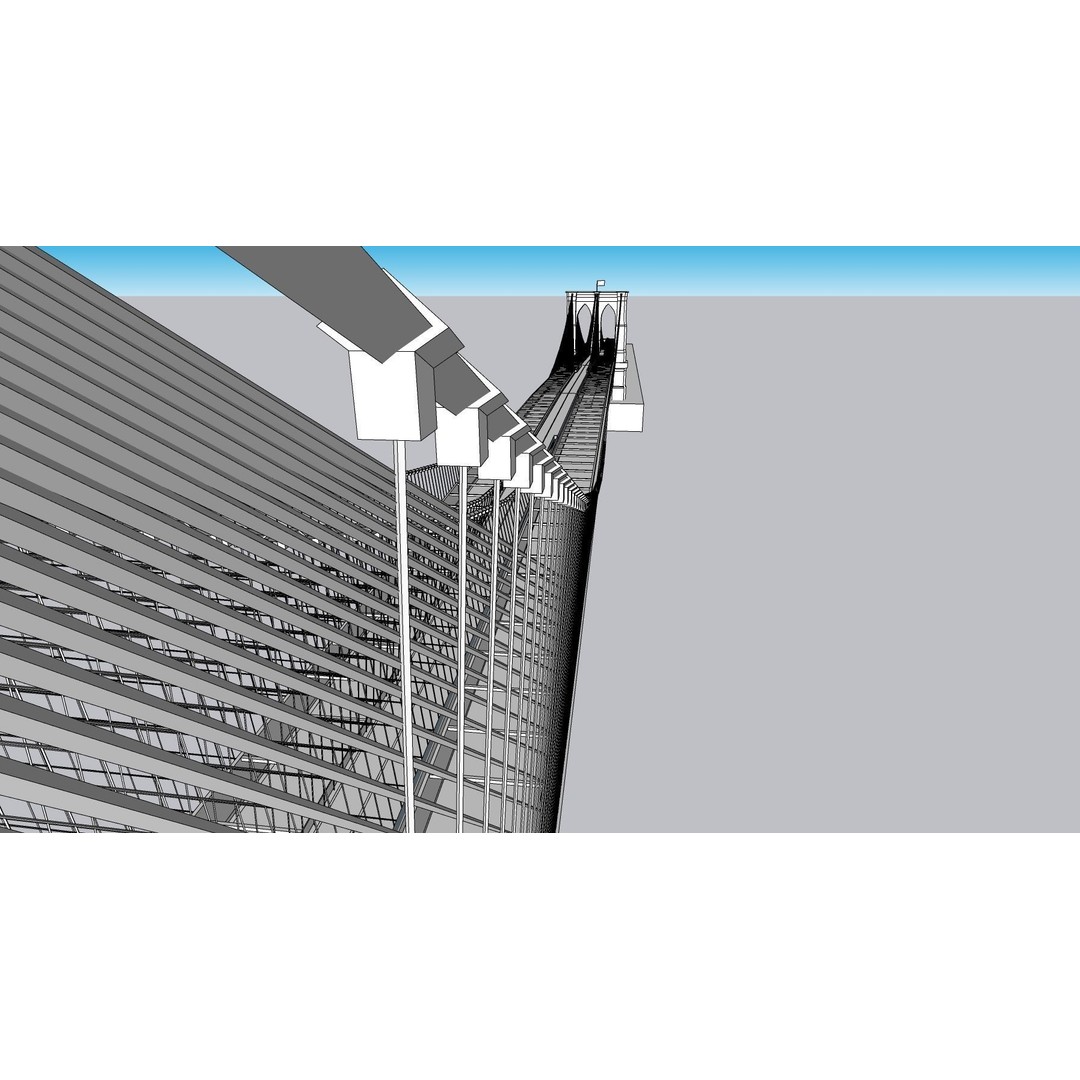 Brooklyn Bridge 3D Model – Low Poly Architectural Asset, FBX - View 37