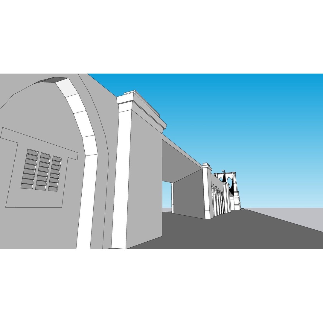 Brooklyn Bridge 3D Model – Low Poly Architectural Asset, FBX - View 38