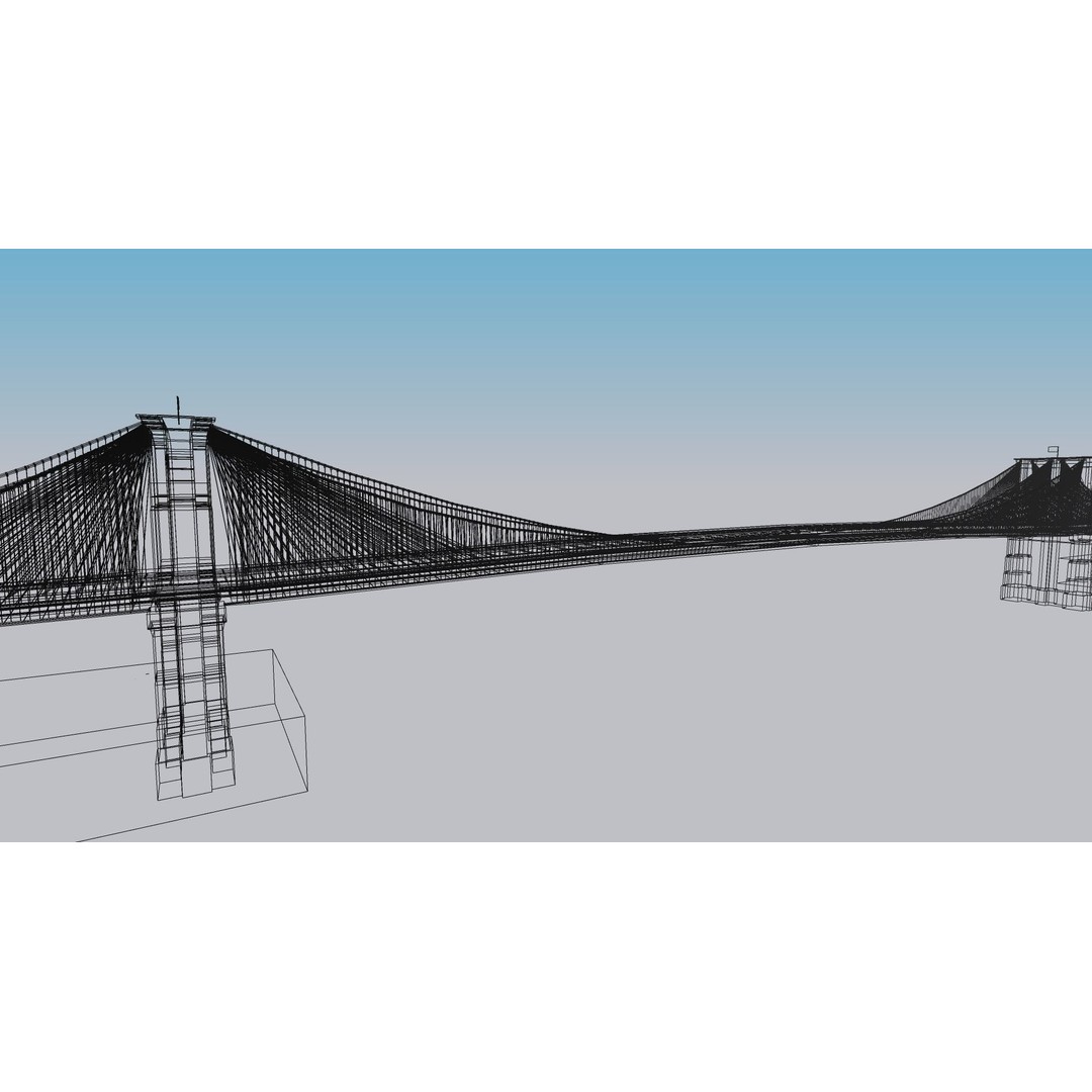 Brooklyn Bridge 3D Model – Low Poly Architectural Asset, FBX - View 42