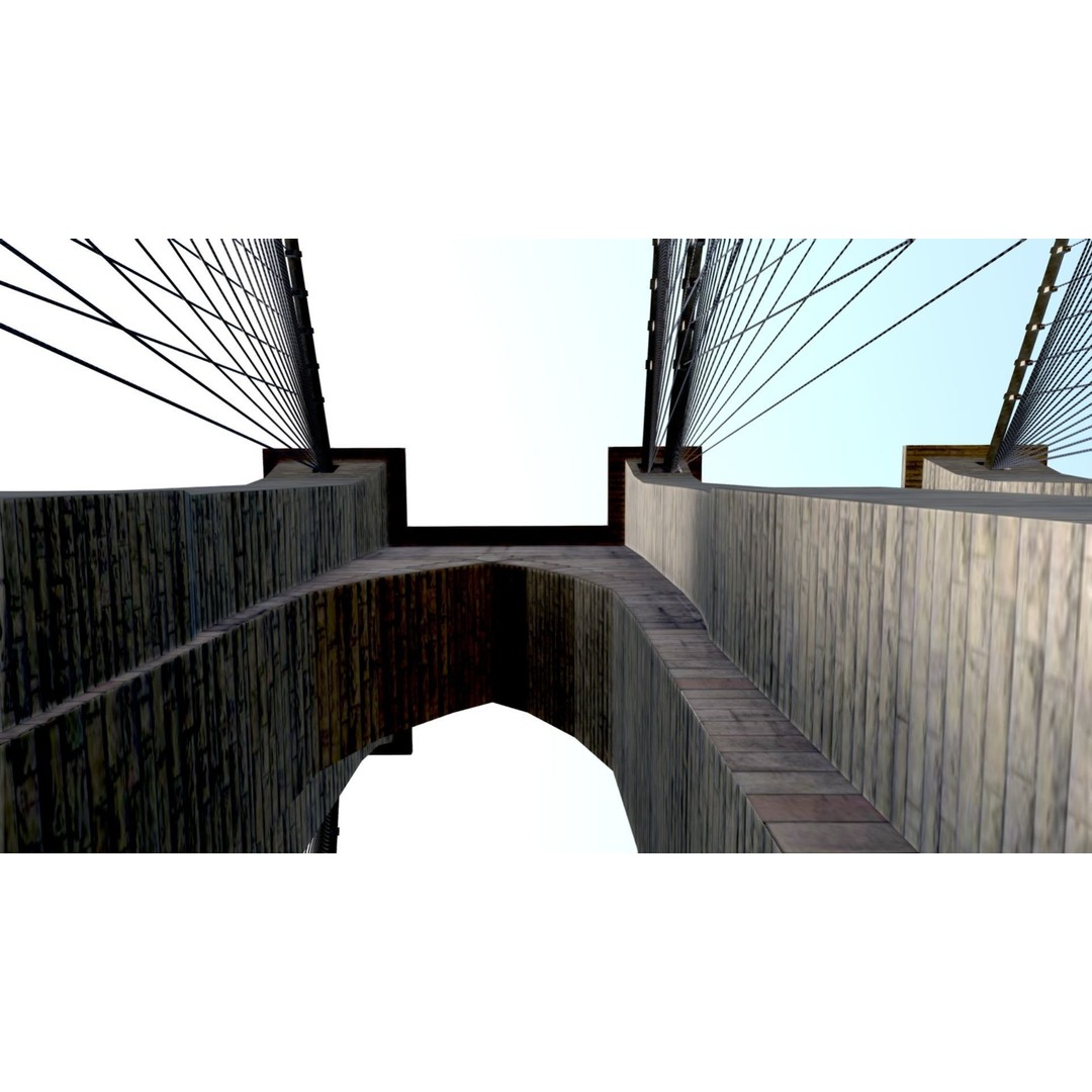 Brooklyn Bridge 3D Model – Low Poly Architectural Asset, FBX - View 7