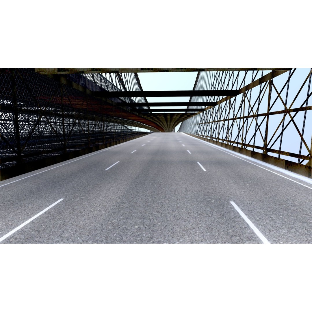 Brooklyn Bridge 3D Model – Low Poly Architectural Asset, FBX - View 9