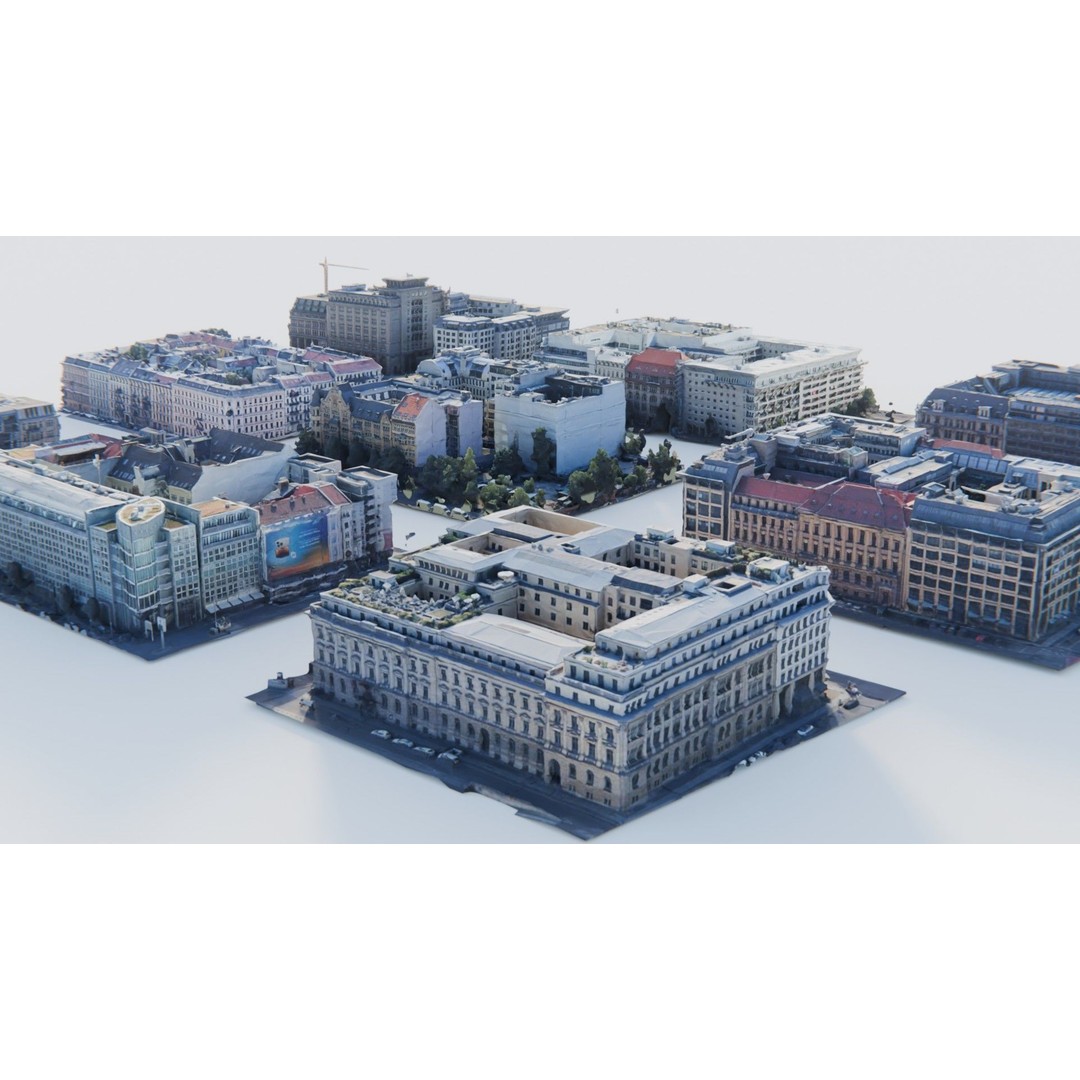 Berlin Urban Building Blocks 3D Model – Detailed Cityscape Asset, FBX - View 8