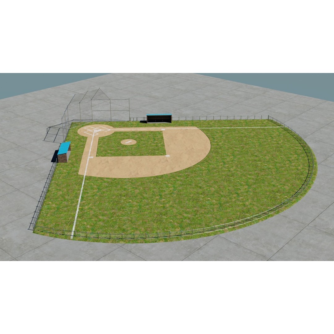 Small Town America Buildings 3D Model – Low Poly Game Asset, FBX - View 106