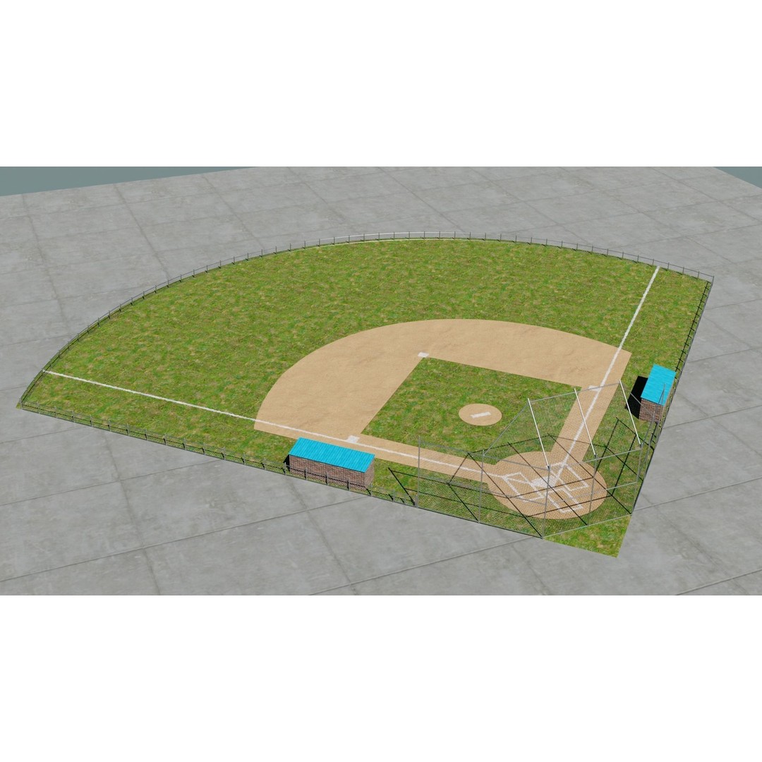 Small Town America Buildings 3D Model – Low Poly Game Asset, FBX - View 107