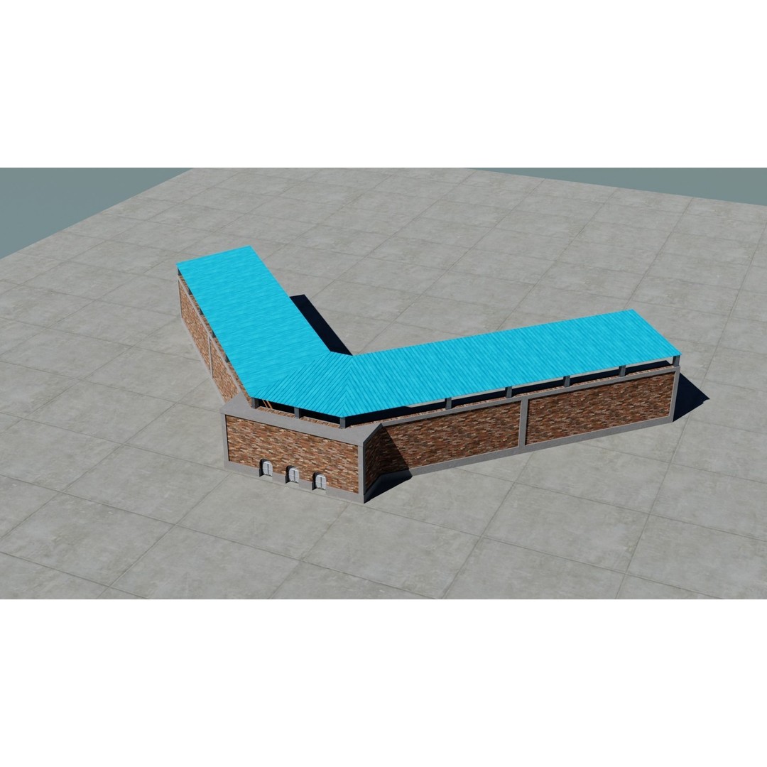 Small Town America Buildings 3D Model – Low Poly Game Asset, FBX - View 116