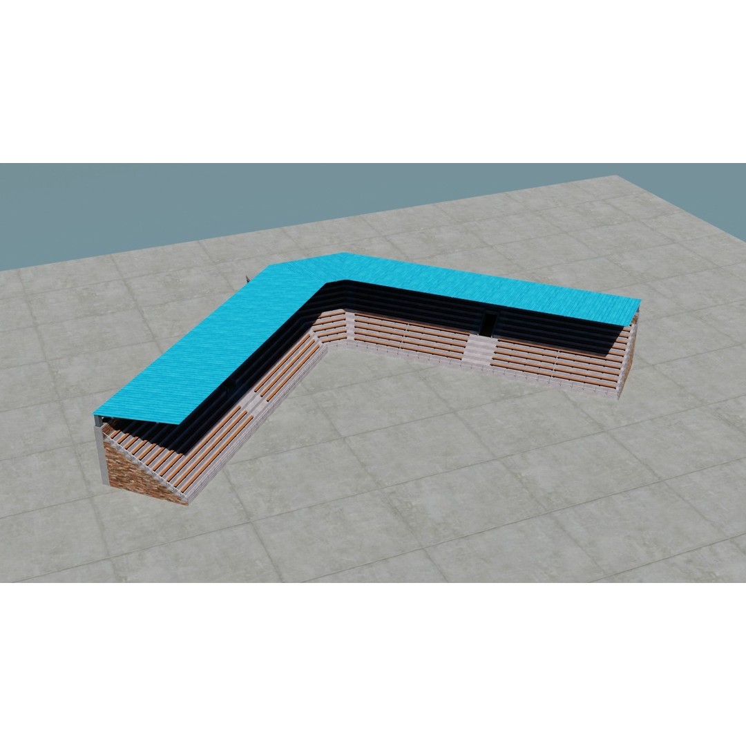 Small Town America Buildings 3D Model – Low Poly Game Asset, FBX - View 117