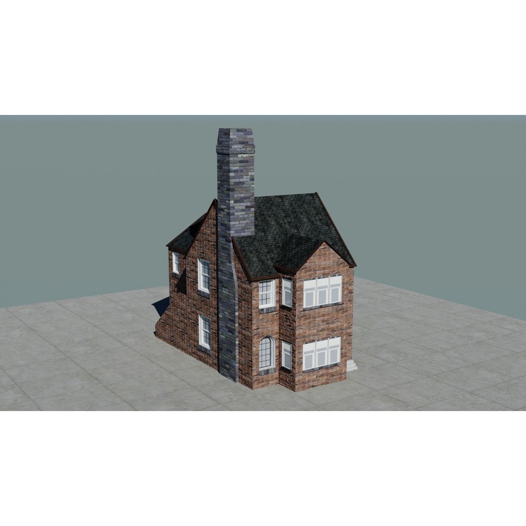 Small Town America Buildings 3D Model – Low Poly Game Asset, FBX - View 12