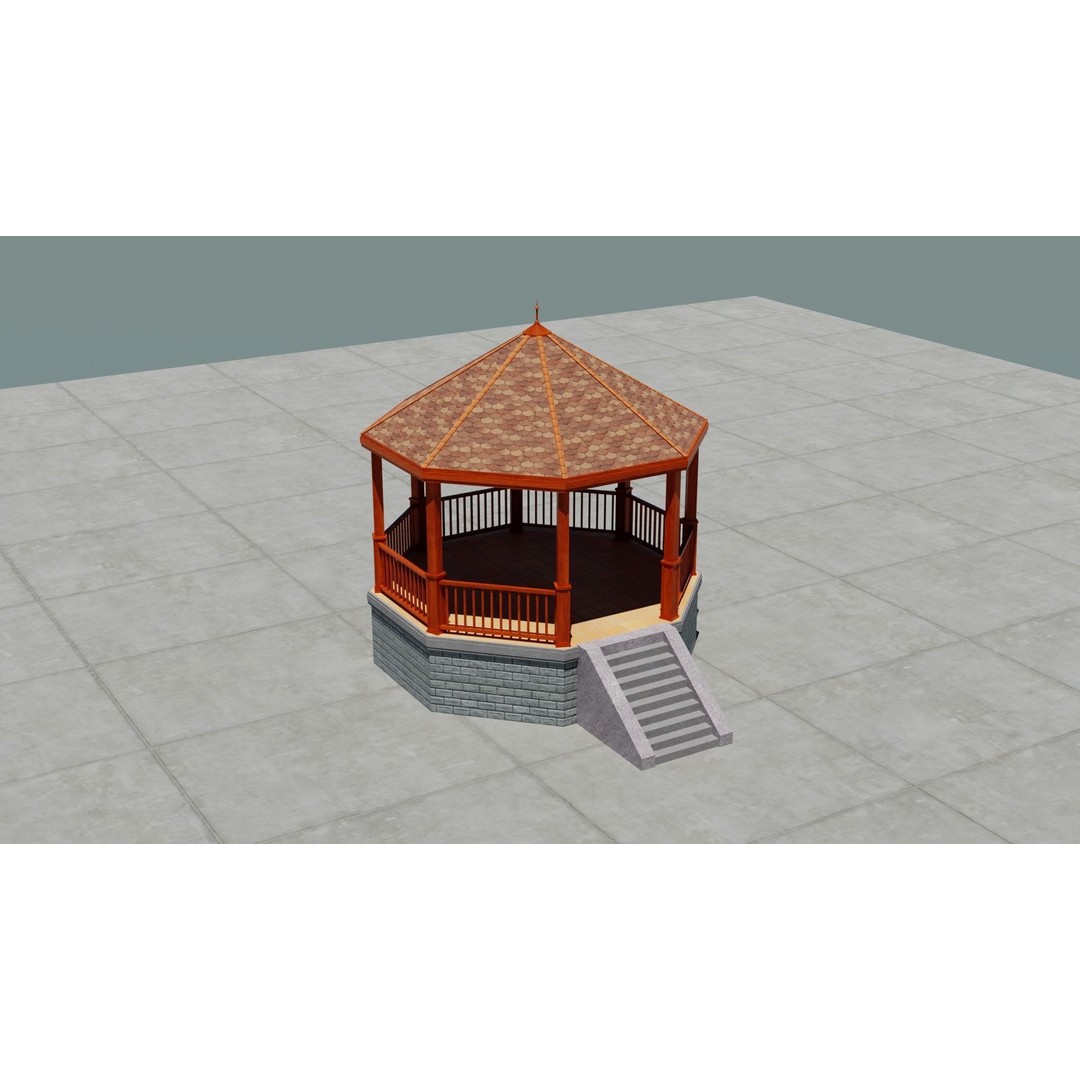 Small Town America Buildings 3D Model – Low Poly Game Asset, FBX - View 54