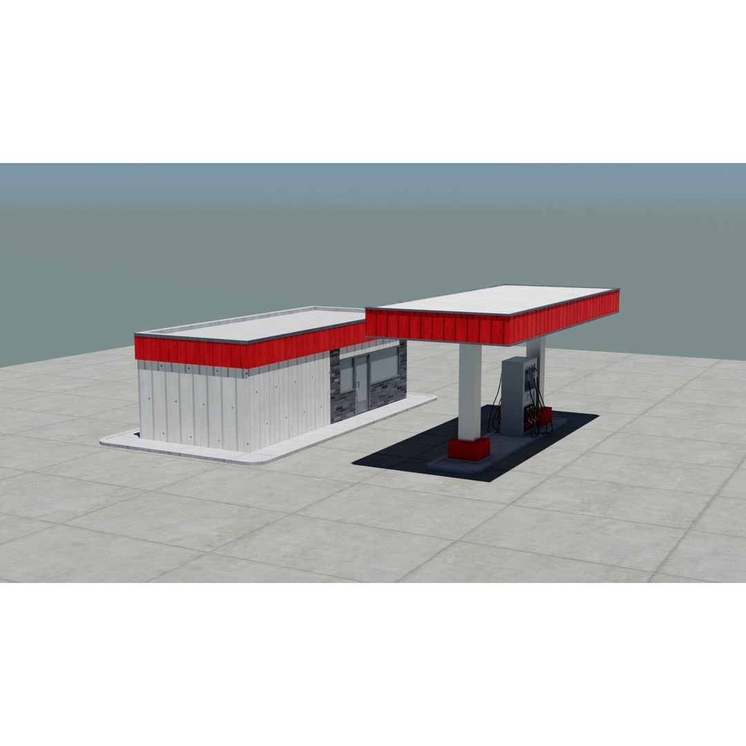 Small Town America Buildings 3D Model – Low Poly Game Asset, FBX - View 67
