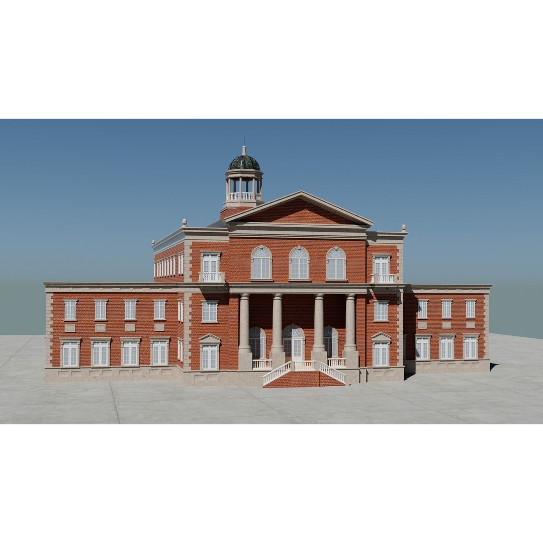Small Town America Buildings 3D Model – Low Poly Game Asset, FBX - View 89