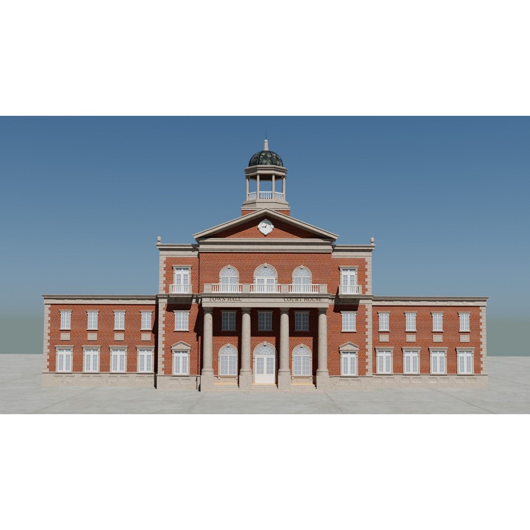 Small Town America Buildings 3D Model – Low Poly Game Asset, FBX - View 90