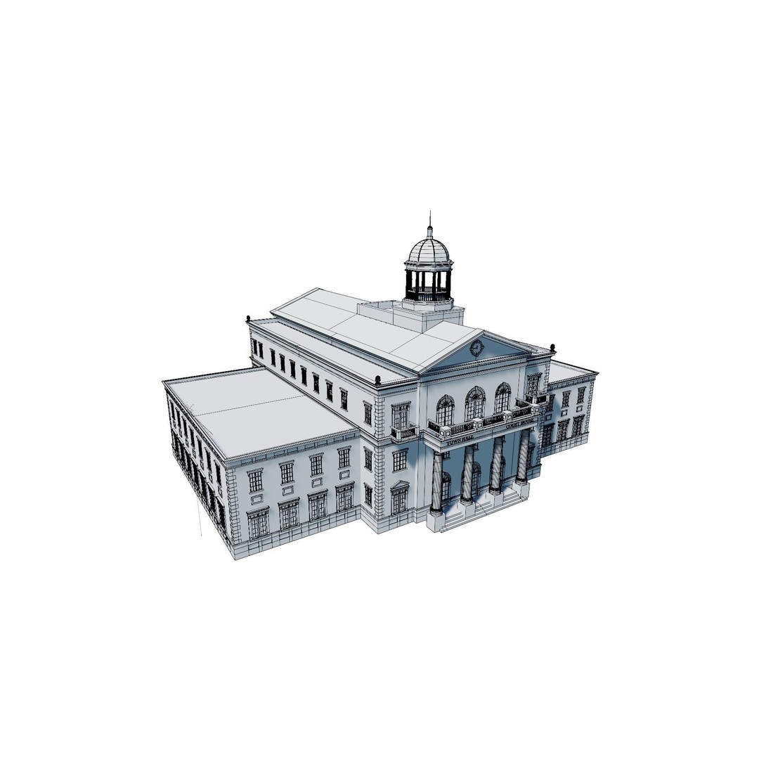 Small Town America Buildings 3D Model – Low Poly Game Asset, FBX - View 91