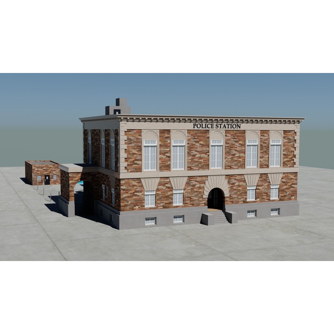 Small Town America Buildings 3D Model – Low Poly Game Asset, FBX - View 92