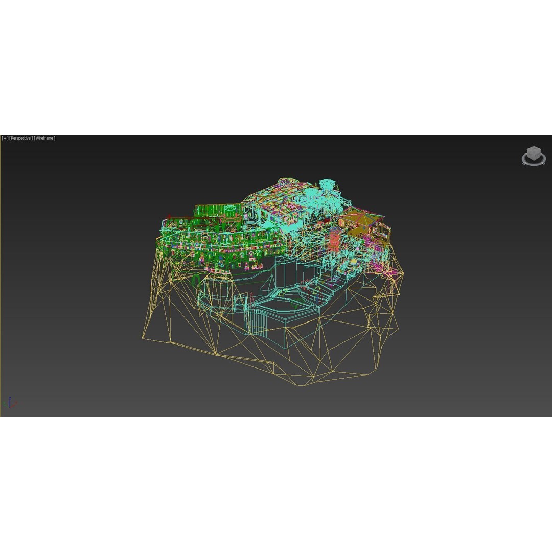 Island Citadel 3D Model – Historic Fortress with Textures, FBX - View 18