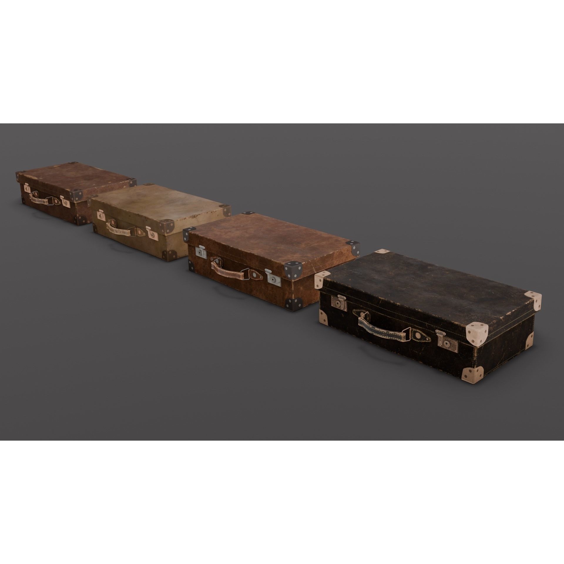 Suitcase Pack - Low-Poly Game-Ready 3D Model