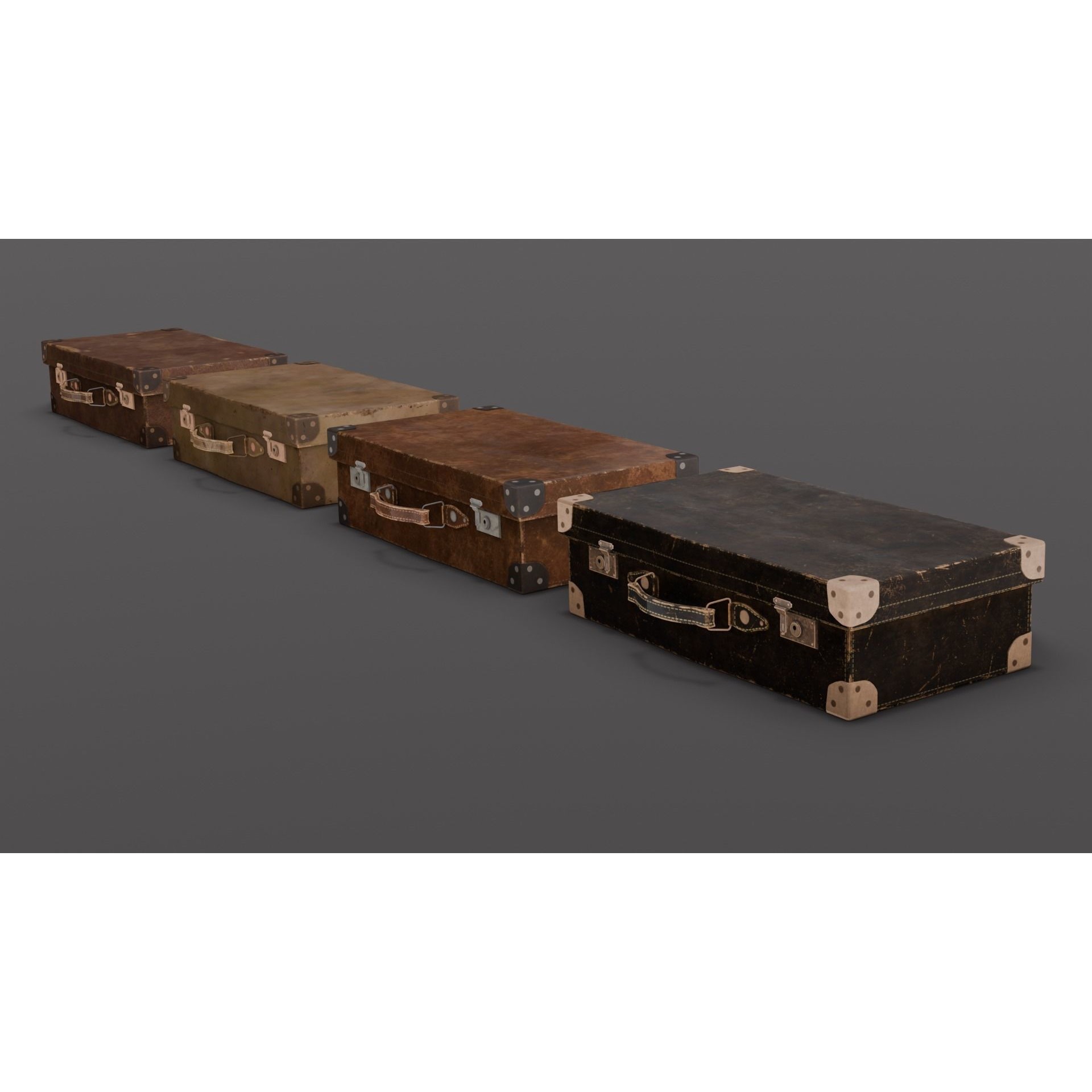 Suitcase Pack - Low-Poly Game-Ready 3D Model - View 15