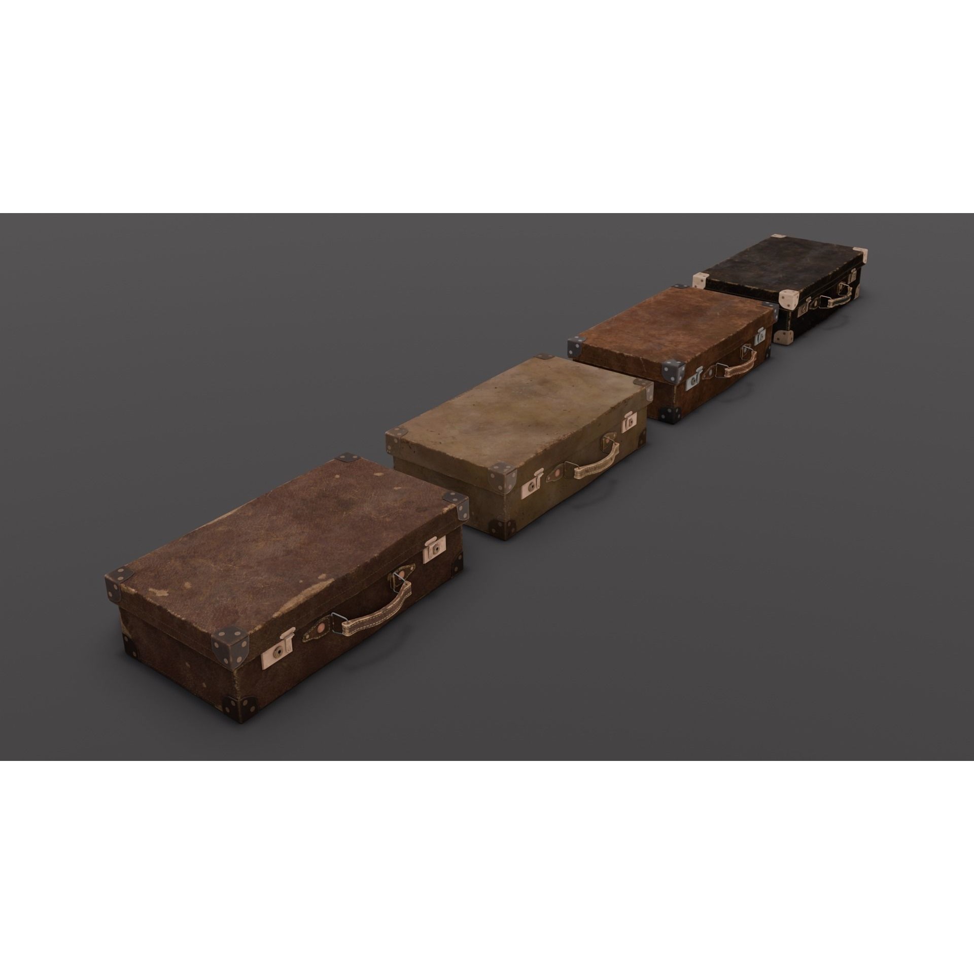 Suitcase Pack - Low-Poly Game-Ready 3D Model - View 18