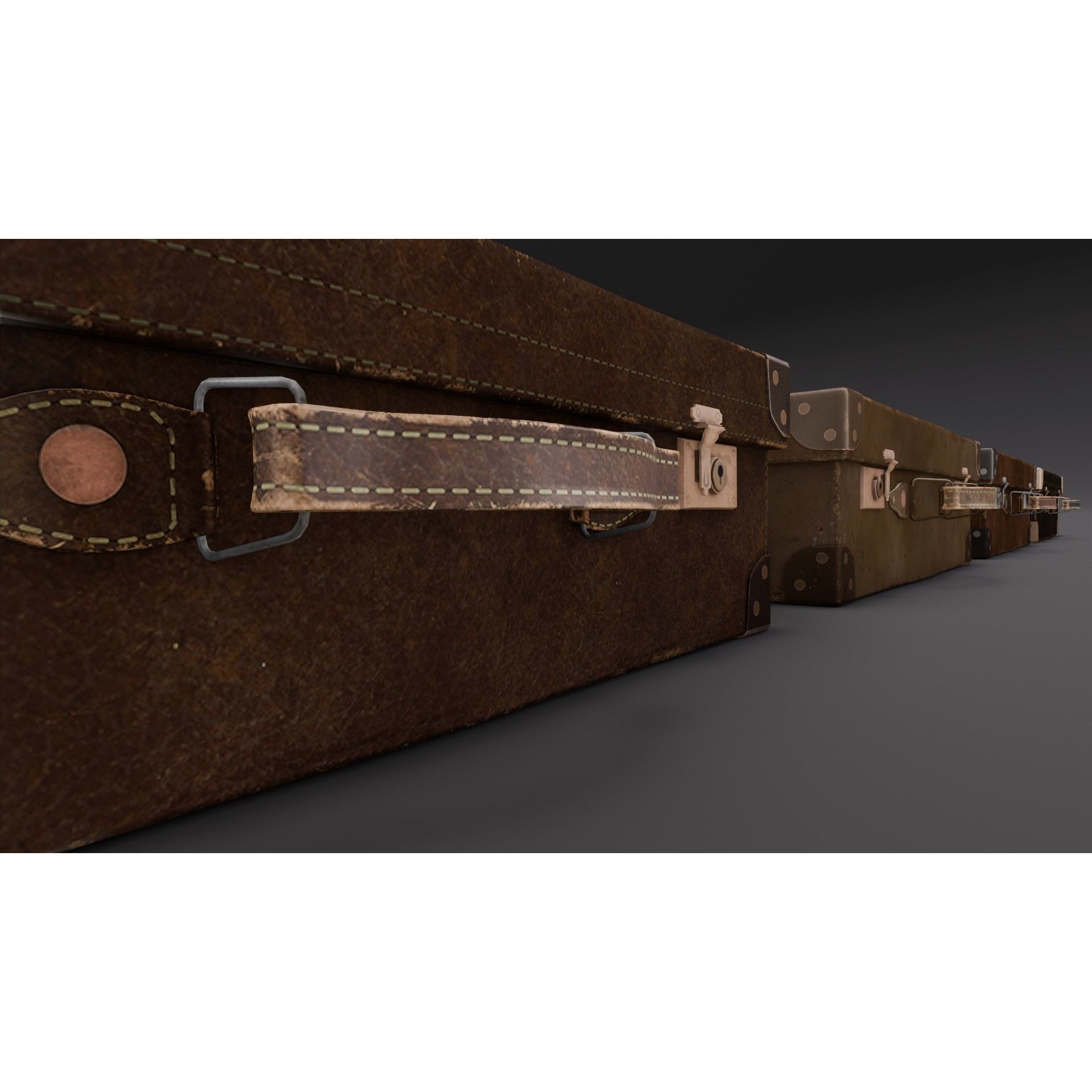 Suitcase Pack - Low-Poly Game-Ready 3D Model - View 3