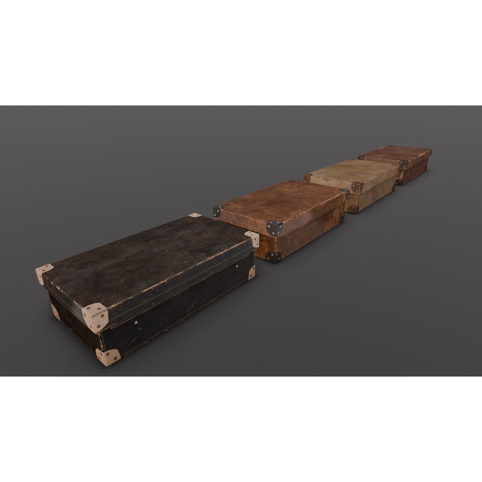 Suitcase Pack - Low-Poly Game-Ready 3D Model - View 5