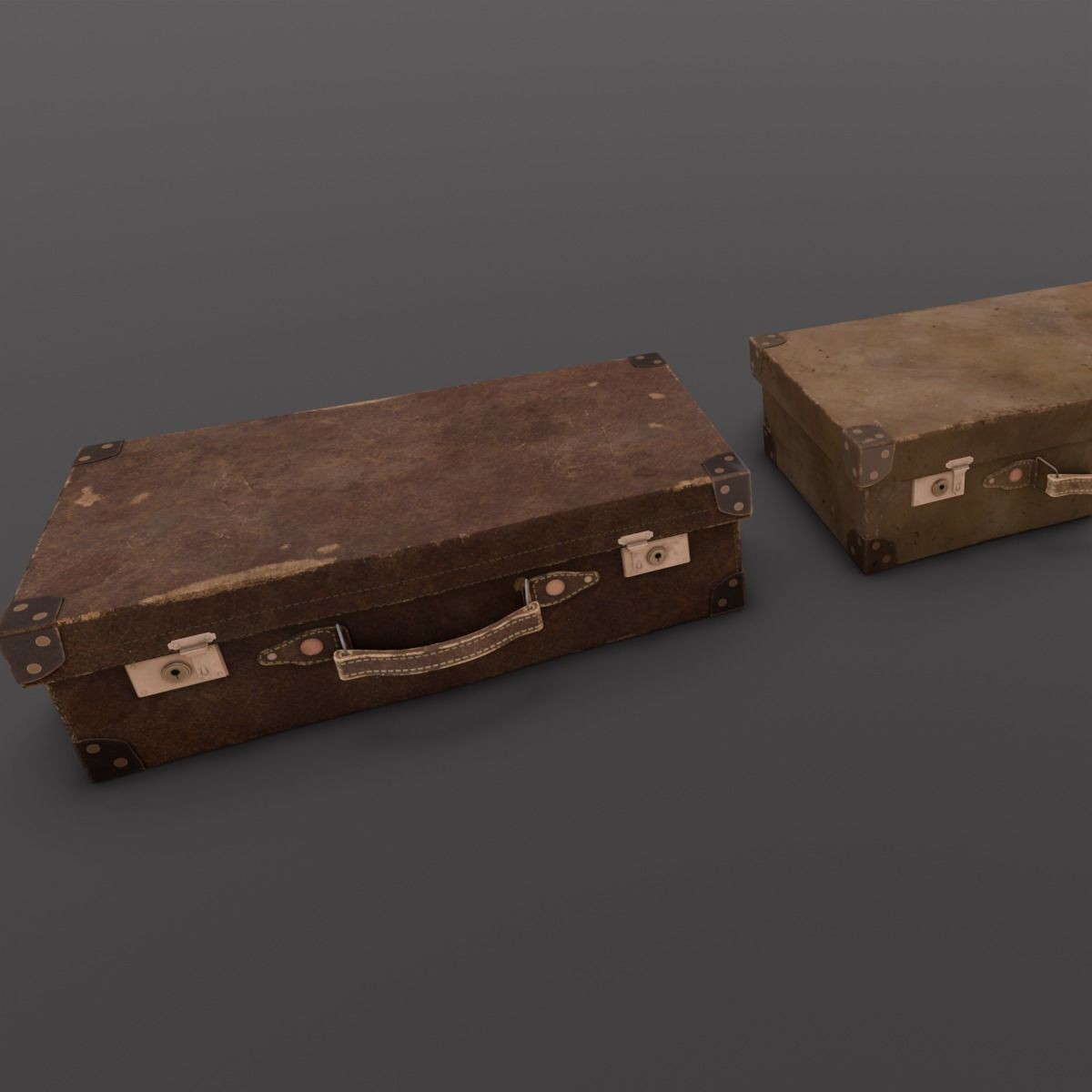 Suitcase Pack - Low-Poly Game-Ready 3D Model - View 7