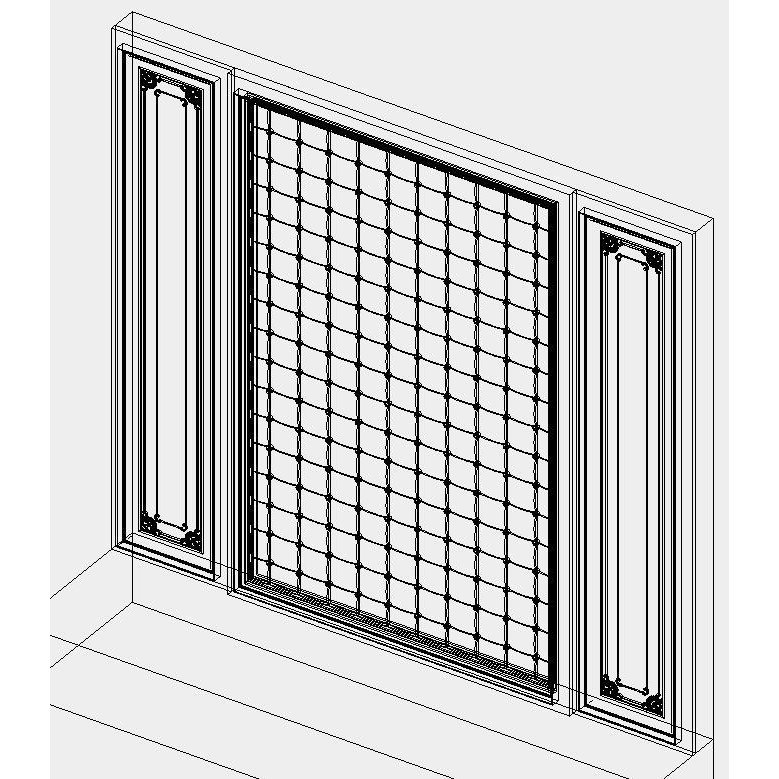 Decorative Wall Panels 3D Model – Revit Family, Adjustable Dimensions - View 14