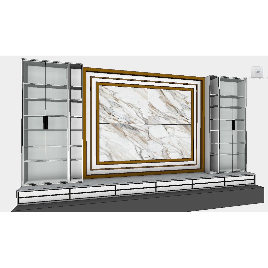 Decorative Wall Panels 3D Model – Revit Family, Adjustable Dimensions - View 17