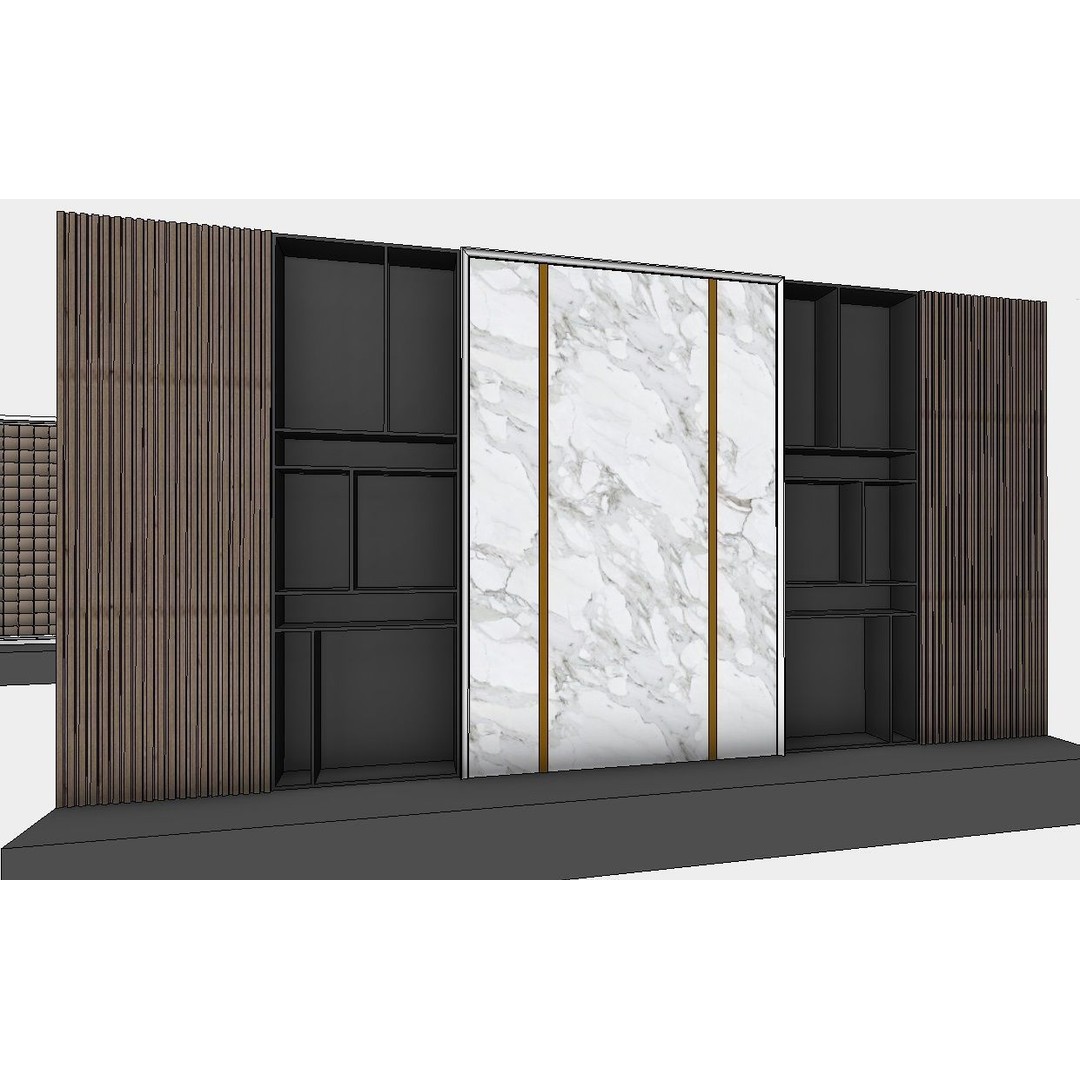 Decorative Wall Panels 3D Model – Revit Family, Adjustable Dimensions - View 29