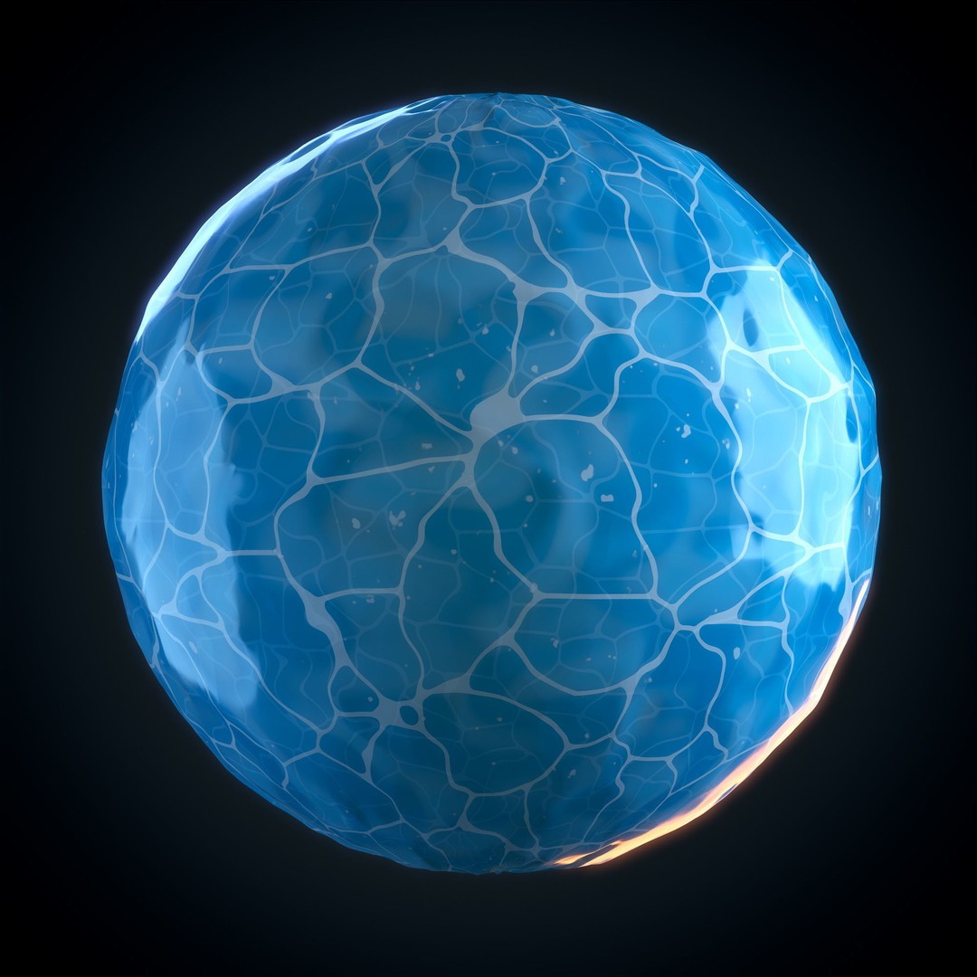 Stylized Water 3D Model – Textures & Maps for Games, SBSAR - View 3