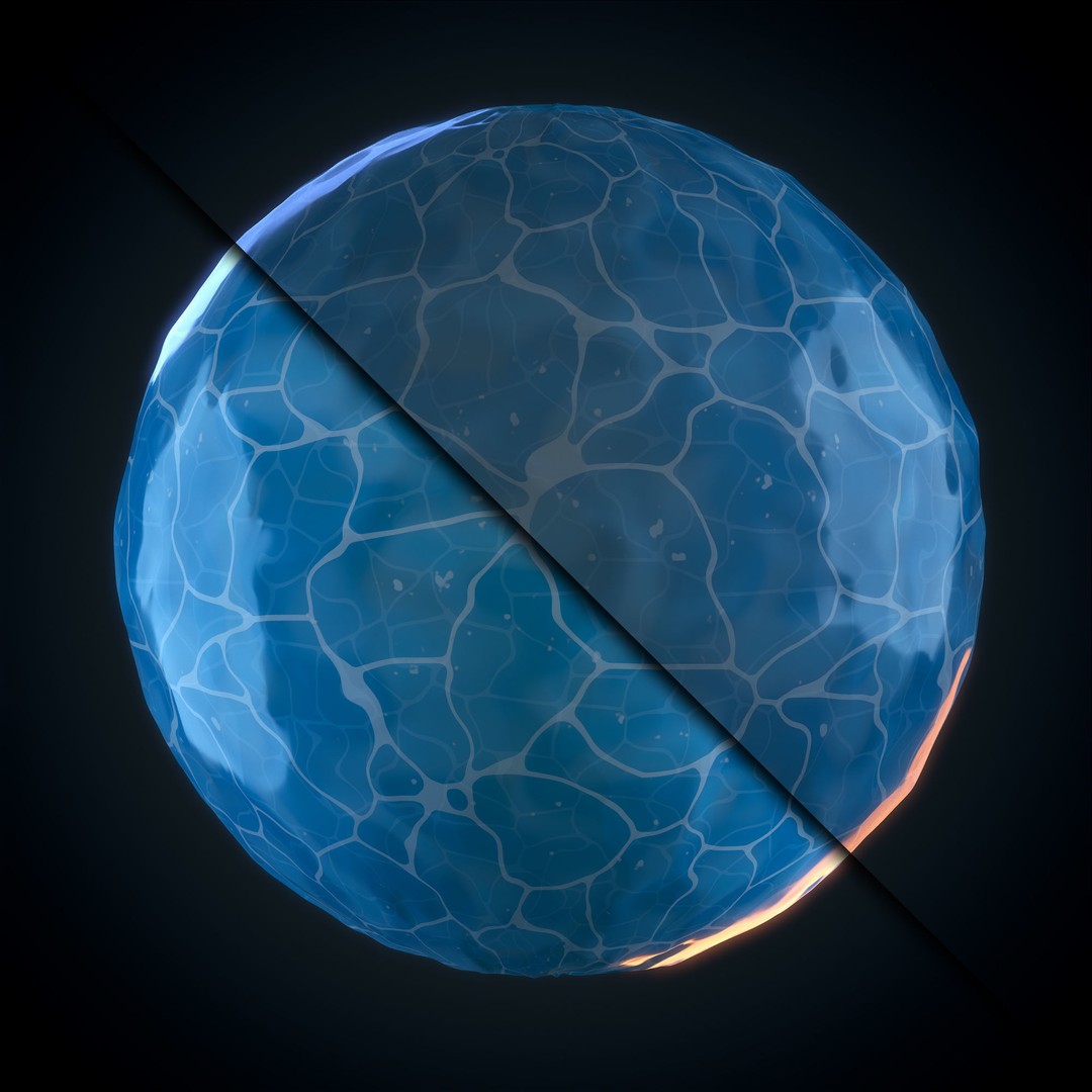 Stylized Water 3D Model – Textures & Maps for Games, SBSAR - View 6