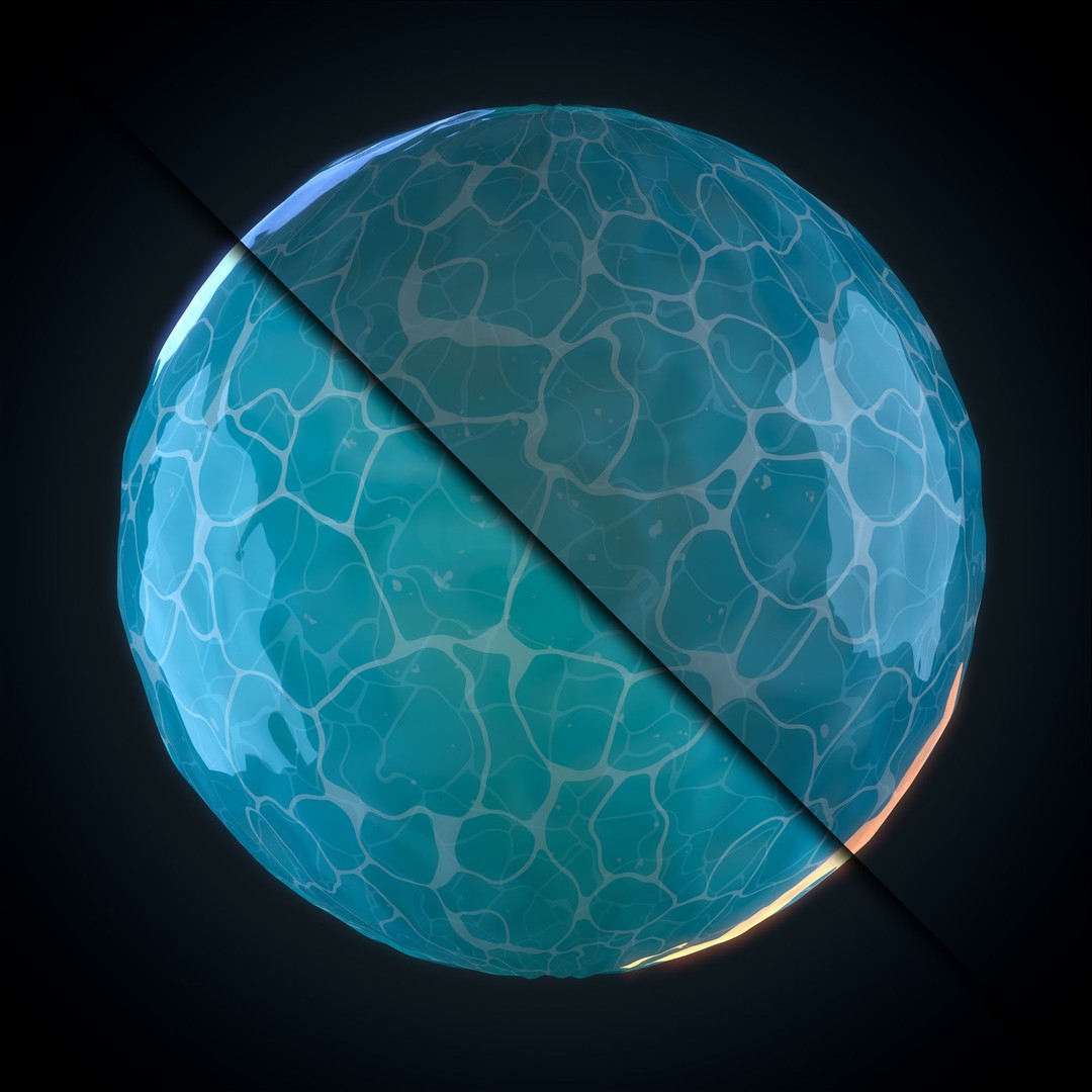 Stylized Water 3D Model – Textures & Maps for Games, SBSAR - View 8
