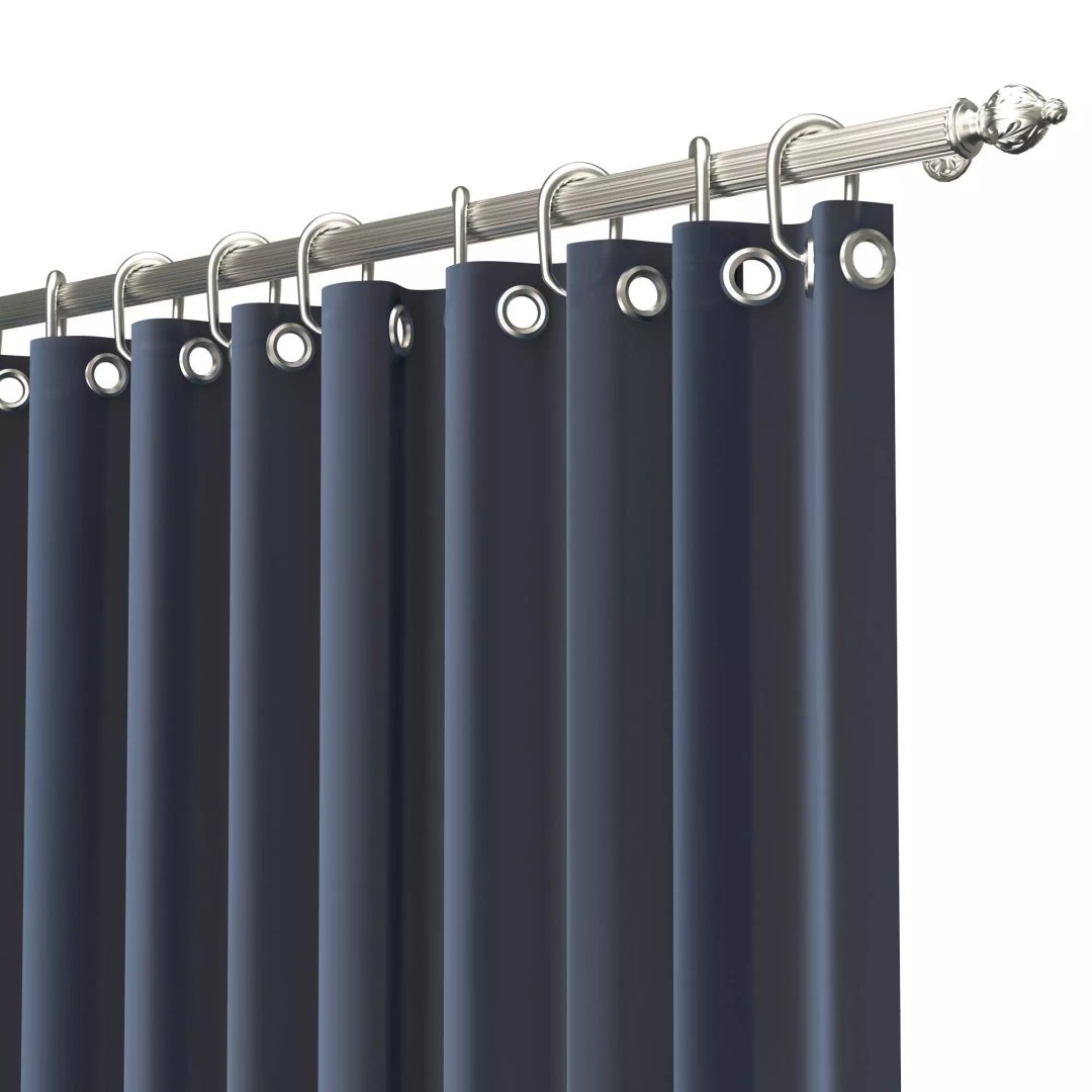 Classic Cornice Curtain 3D Model – Low Poly Architectural Decoration, FBX, OBJ - View 22
