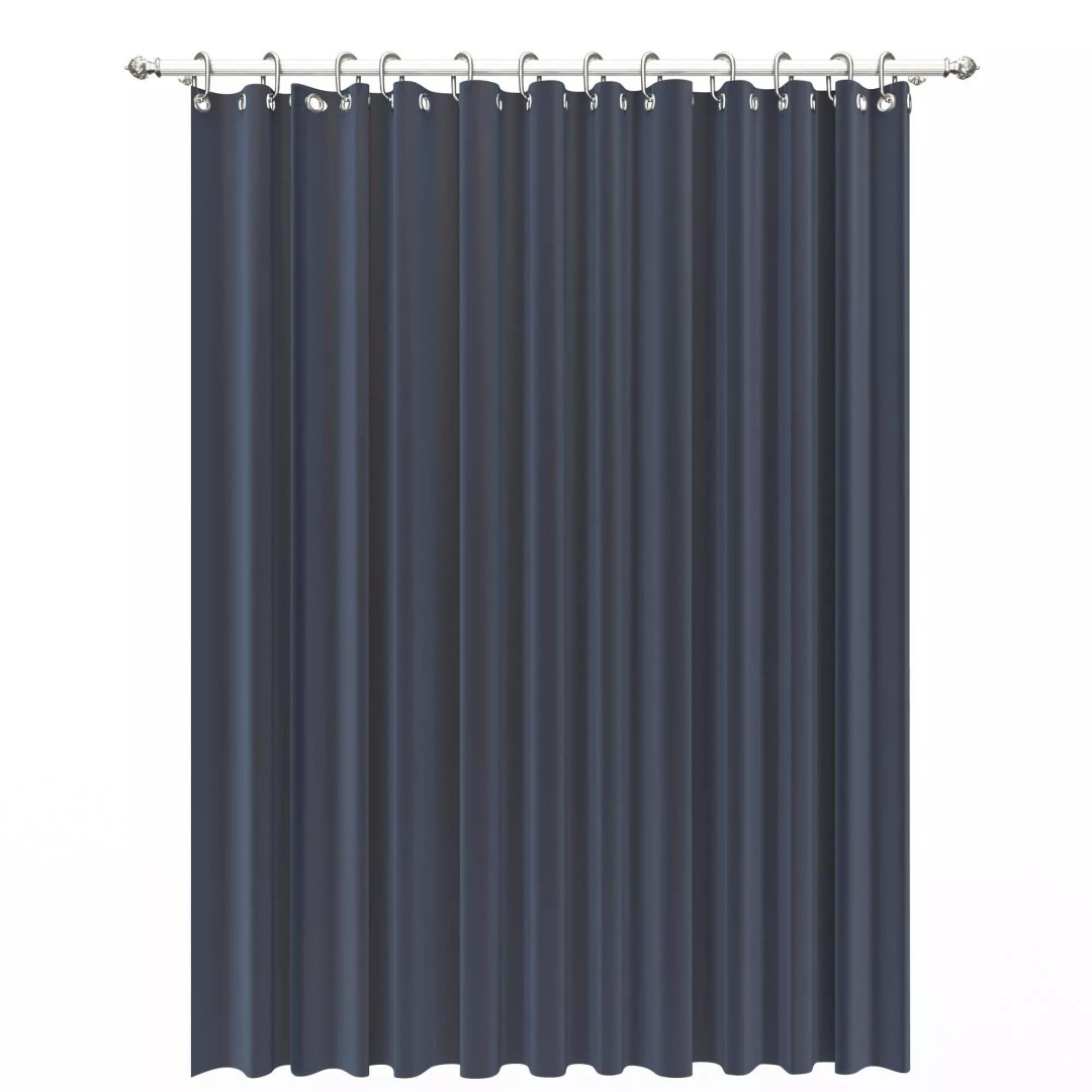 Classic Cornice Curtain 3D Model – Low Poly Architectural Decoration, FBX, OBJ - View 24