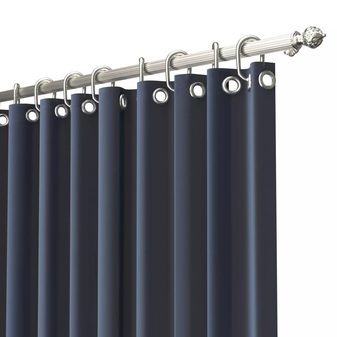 Classic Cornice Curtain 3D Model – Low Poly Architectural Decoration, FBX, OBJ - View 25