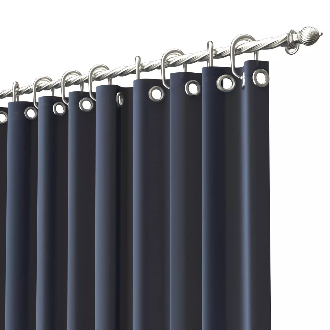 Classic Cornice Curtain 3D Model – Low Poly Architectural Decoration, FBX, OBJ - View 28