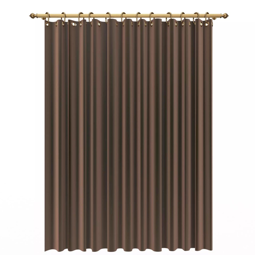Classic Cornice Curtain 3D Model – Low Poly Architectural Decoration, FBX, OBJ - View 39