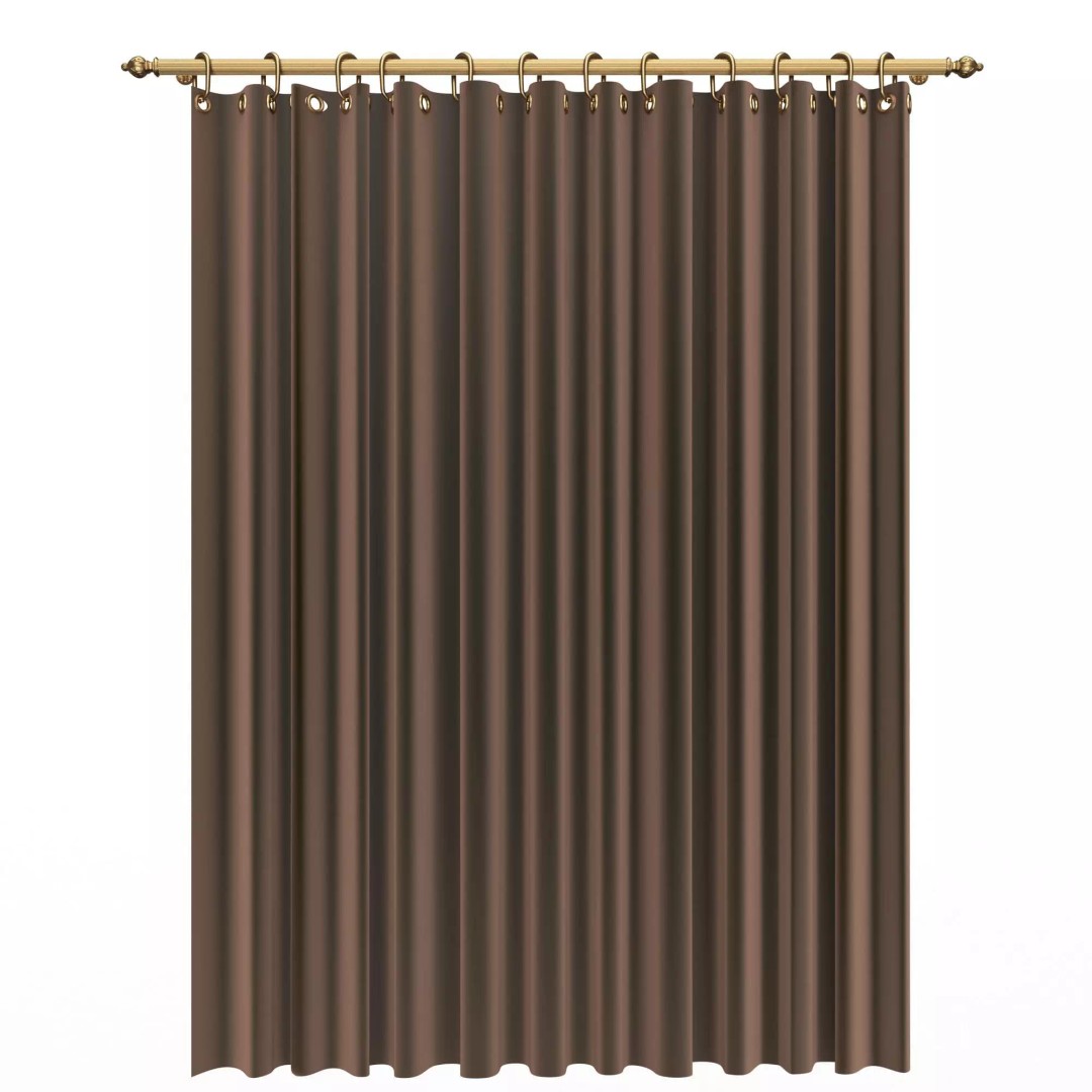 Classic Cornice Curtain 3D Model – Low Poly Architectural Decoration, FBX, OBJ - View 50