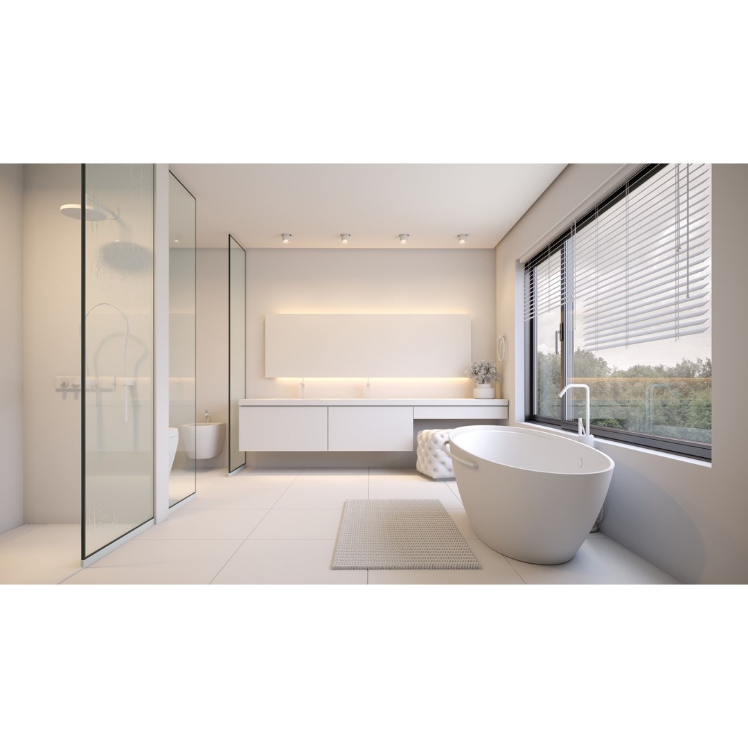 Bathroom 3D Model – Modern Interior Scene with Corona Render - View 3